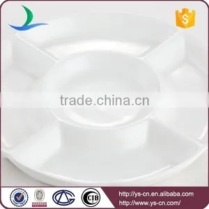 White Porcelain Eco 5 Compartment Sectional Dinner Plates thumbnail-2