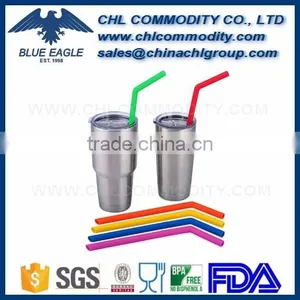 Eco-friendly Colored 6 Pack Silicone Straw for 30 oz Tumbler thumbnail-2