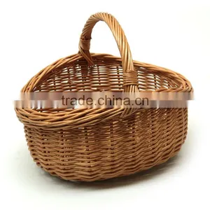 Wholelsale Oval Wicker Basket, Wicker Carry Basket, Handwoven Willow Basket thumbnail-1