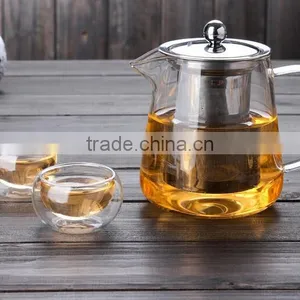 450ml/700ml Borosilicate Glass Teapot Heat Resistant Glass Teapot With Stainless Steel Filter thumbnail-2