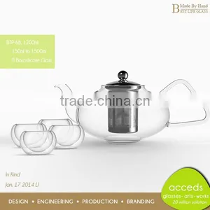 Lead-Free Handcrafted Ti-Borosilicate Glass Japanese Teapot thumbnail-5