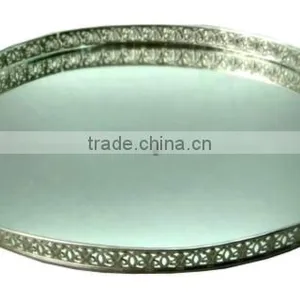 Small Metal Mirror Tray thumbnail-1