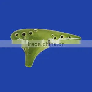 High Quality Handpainted 12 Hole Custom Ceramic Ocarina for Sale thumbnail-1