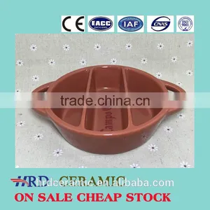2015 High Quality Chinese Grids Plate Ceramic Meat Plate thumbnail-1