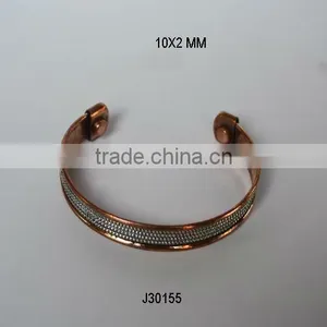 Magnetic Copper Bracelet With in Two Tone Available in Other Patterns thumbnail-1