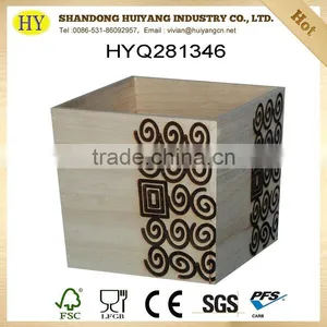 Antique Wooden Vase With Decoration Wholesale thumbnail-1