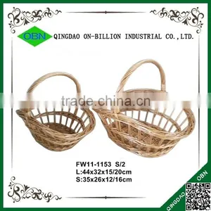 Hand Woven Willow Wicker Wedding Fruit Basket for Decoration thumbnail-3