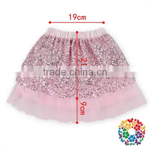 Latest Fashion Dresses Girls Glitter Sequin Tutu Toddler Pink Tutu Skirt for 2 Year Old Girl Dress thumbnail-2