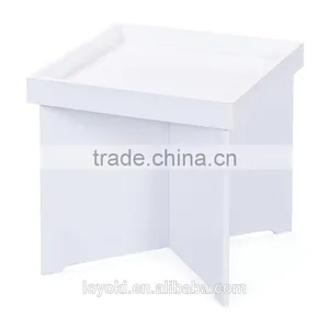 Multifunctional Home Furniture Side Table With Magazine Rack Tray Table With Glossy Finished thumbnail-3