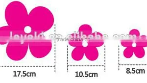 Wood Design 3d Wall Decal for Living Room Colorful Stickers for Home Decor Beautiful Wood Flower Sticker thumbnail-6