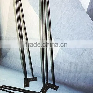 Factory Price Sale Matt Black Cast Iron 28 Inch Metal Hairpin Leg for Wood Furniture thumbnail-5