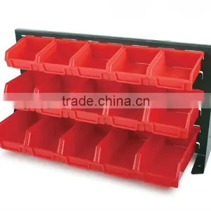 15 Plastic Storage Bin Kit, Wall Mount Parts Bins,combination Boxes,15 Bins With Louver Board(202705) thumbnail-1