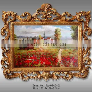 Framed Palace Canvas Oil Painting,landscape Oil Painting for Home Decor thumbnail-1