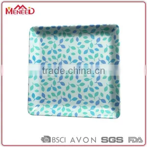 Leaves Full Printing Custom High Quality Square Plastic Bar Serving Trays thumbnail-1