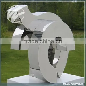 Modern Abstract Stainless Steel Garden Statues thumbnail-1
