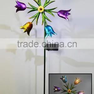 Free Sample 2017 New Design Solar Led Light Garden Wind Spinner for Atlanta Show thumbnail-3