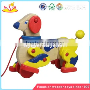 Wholesale Beautiful Pull Wooden Train Toy New Product Baby Pull Wooden Animals Train Toy W05B055 thumbnail-5