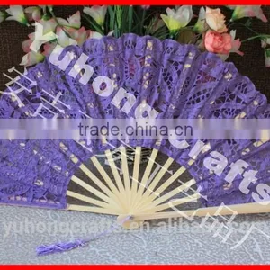 Colorful Wedding Lace Fan thumbnail-1