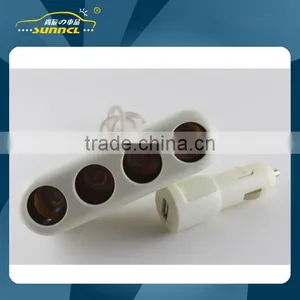 4 Way 1A USB Car Cigarette Lighter Adapter Socket With CE Certification for IPhone , Tablet , Samsung thumbnail-1