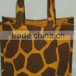 Animal Print Jute Gift Bag With Jute Handle thumbnail-1