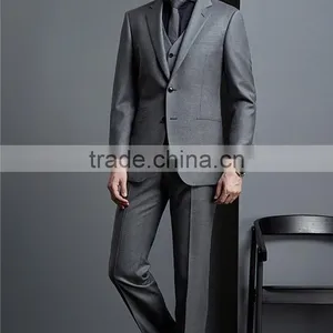 2017 New Arrival Light Grey Gents Suits Pant Coat Mens Business & Wedding Suit thumbnail-4
