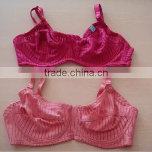 Js-904 Pink & Red Color no Pad Bra in Stock thumbnail-1