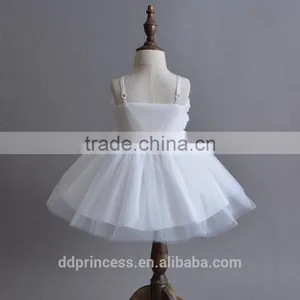 Baby Girls Birthday Dress Party Wedding Clothing Pink White Suspender Designer Dresses thumbnail-4