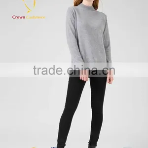 100 Cashmere Grey Women Winter Pure Custom Design Sweater thumbnail-2