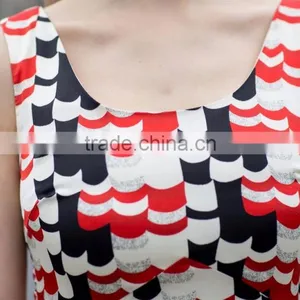 Ladies's Summer Fashion Chiffon Printed Dress in Casual Dress Slim Fit Sleeveless Long Dress Casual Skirt thumbnail-4