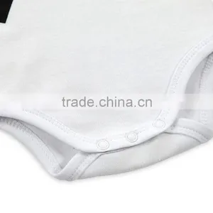 Wholesale 100% Cotton Baby Boy Romper White Baby Bodysuit Fake 2 Pieces Winter Long Sleeve Jumpsuit thumbnail-3