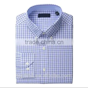China Shirt Supplier Customise High Quality Machine Cleaning Button Down Collar Plaid Shirt thumbnail-1