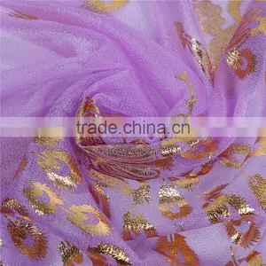 Imitation Silk Scarves & Wraps Rectangle Golden Purple Peacock Custom Scarf thumbnail-2