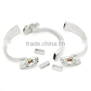 Half Bracelet Bangle Bar With Slider Halloween Skull Silver Tone Red & Clear Rhinestone 6cm x 1.5cm,2Sets thumbnail-3