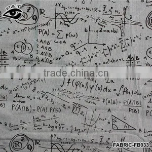 1.50m Preppy Style Formula & Equation Pattern Linen/Cotton Canvas Fabric Zakka Patchwork Fabric thumbnail-1