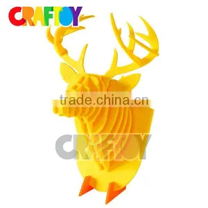 Teaching Material 3D Felt Puzzle Basic Puzzle Deer Trophy thumbnail-2