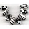 Black and White Lampwork Rondelle Beads Wholesale From China Beads Factory thumbnail-1
