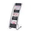 6 Compartments Floor Stand Literature Newspaper and Magazine Display Rack Powder Coating thumbnail-1
