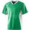 Custom Green Soccer Team Wear in Cotton / Breathable Youth Soccer Jerseys thumbnail-1