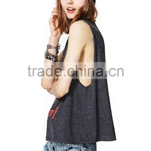 Summer Custom Printed O Ncek New Design Vest Shirt Ladies Fashion Tank Top thumbnail-2