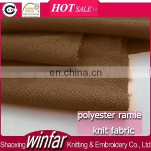 Winfar Textile New Design 75D DTY Ramie Thick Scuba Polyester Fabric thumbnail-1