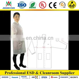 Cleanroom Smock With Round Collar for Women thumbnail-2