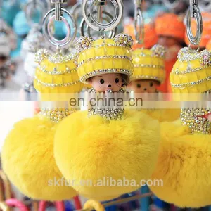 Factory Wholesale Multicolor Rex Rabbit Fur Monchichi With Cheap Price thumbnail-1