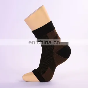 Copper Compression Recovery Foot Sleeves Plantar Fasciitis Support Socks#YLW-03 thumbnail-1