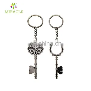 Sublimation Key Shaped Roundl Metal Keychain thumbnail-2