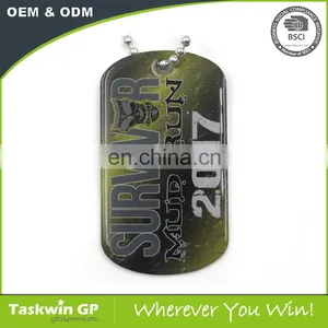 Antique Custom Personalized Stamps Pink Enamel Game Animation Printing Metal Dog Tag thumbnail-1