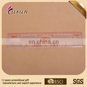 High Quality Plastic Straight Ruler With Protractor thumbnail-1