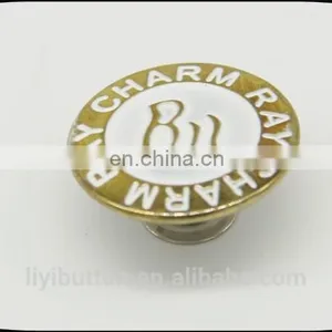 Direct Sale From Factory, Fashionable Bronze With Painting Brass Removable Button for Garment thumbnail-1