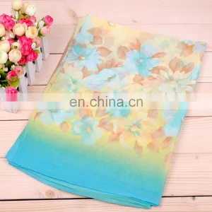 Ladies New Printed Silk Chiffon Scarf Wholesale thumbnail-6