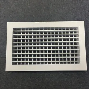 Hvac Air Conditioner Sidewall Air Ventilation Supply Air Double Deflection Grille thumbnail-1