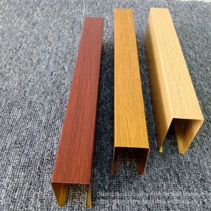 Different Color Aluminum Square Tube Wooden Grain Stone Outdoor/indoor thumbnail-5